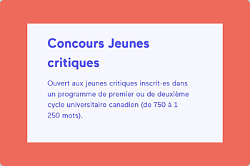 Appel de textes pour le concours Jeunes critiques de la revue Esse, date limite le 10 mai 2025.