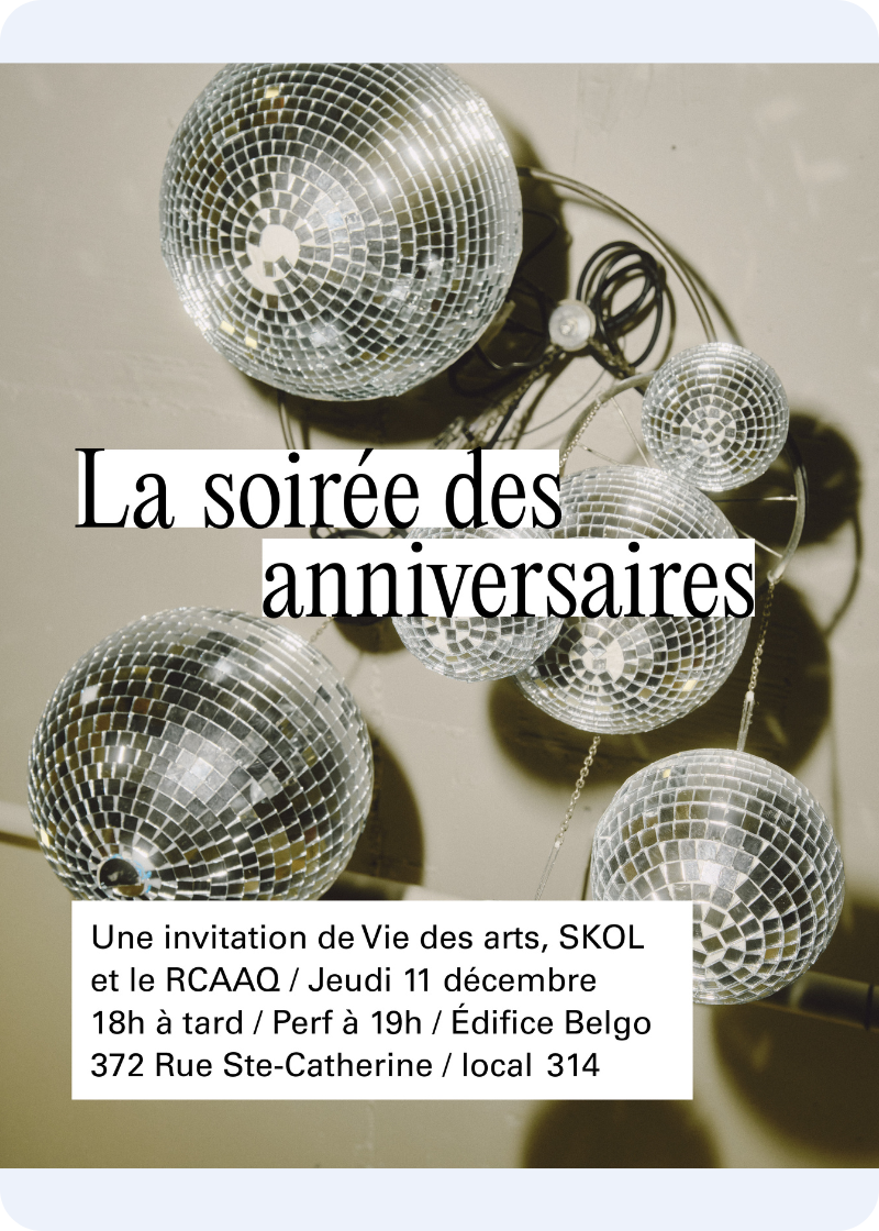La soirée des anniversaires | Vie des arts
