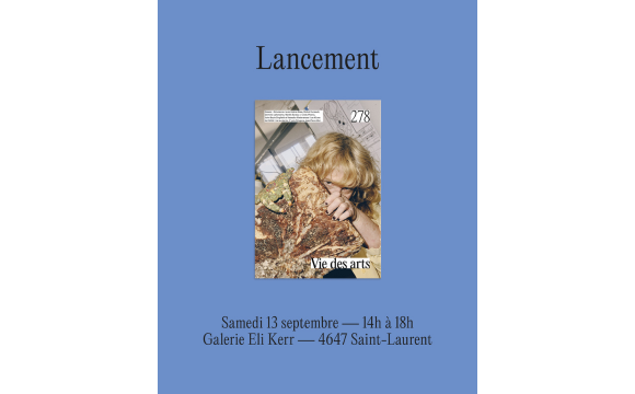 Lancement Vie des arts no. 278