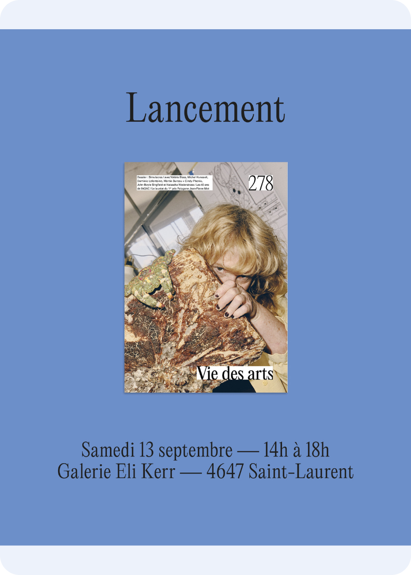 Lancement Vie des arts no. 278