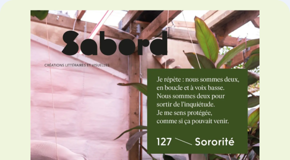 LANCEMENT du n° 127 du Sabord | Sororité 