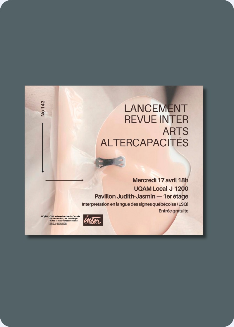 Lancement - Inter 143 | «Arts Altercapacités»