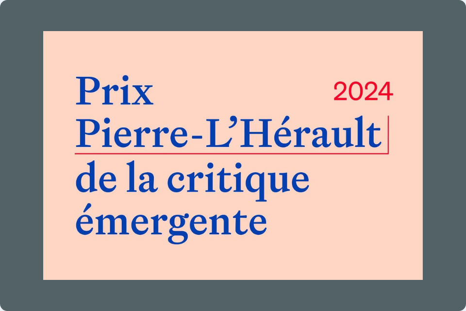 Prix Pierre-L'Hérault de la critique émergente - Spirale